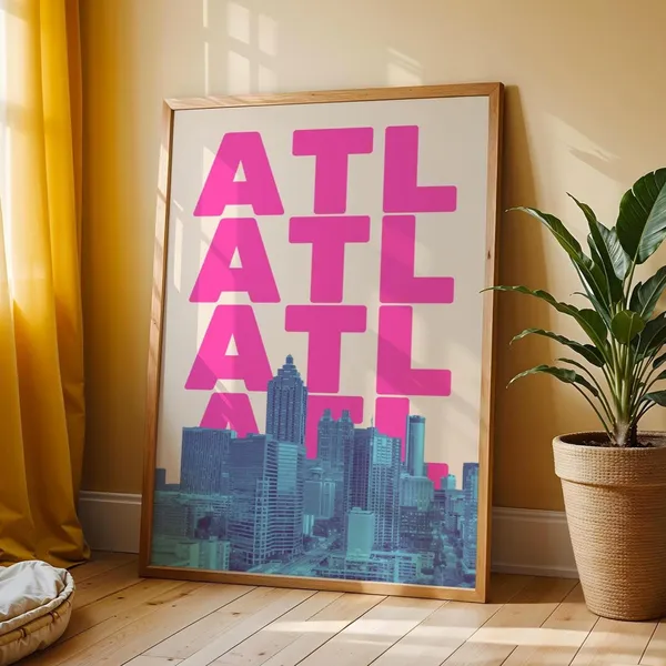Atlanta Skyline Art Print, Georgia Travel Poster