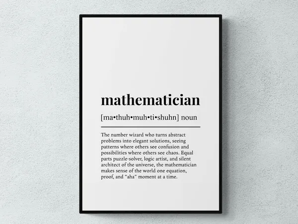 Mathematician Funny Definition Humor Art Print