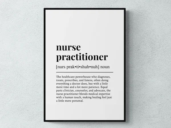 Nurse Practitioner Funny Definition Job Work Art Print