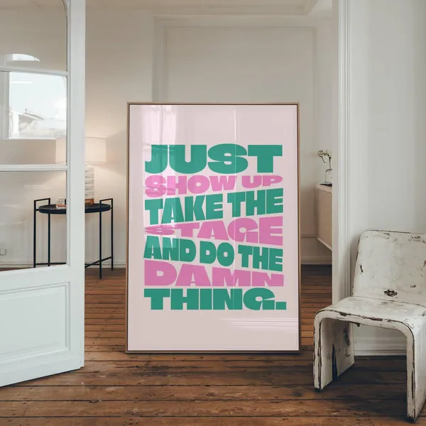 Motivational Quote Poster, Performing Arts Decor