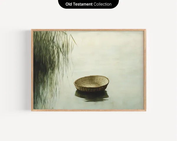 Moses Basket Nile River Minimalist Bible Art Print