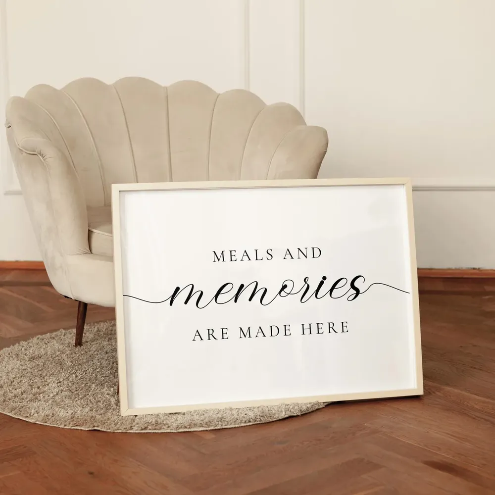 Meals Memories Are Made Here Poster Print - Image 2