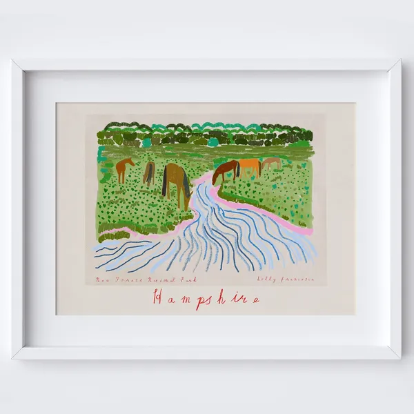 New Forest National Park Landscape Travel Poster