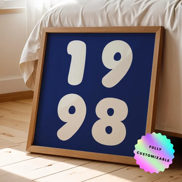 Custom Year Poster - Modern Bold Numbers Art Print