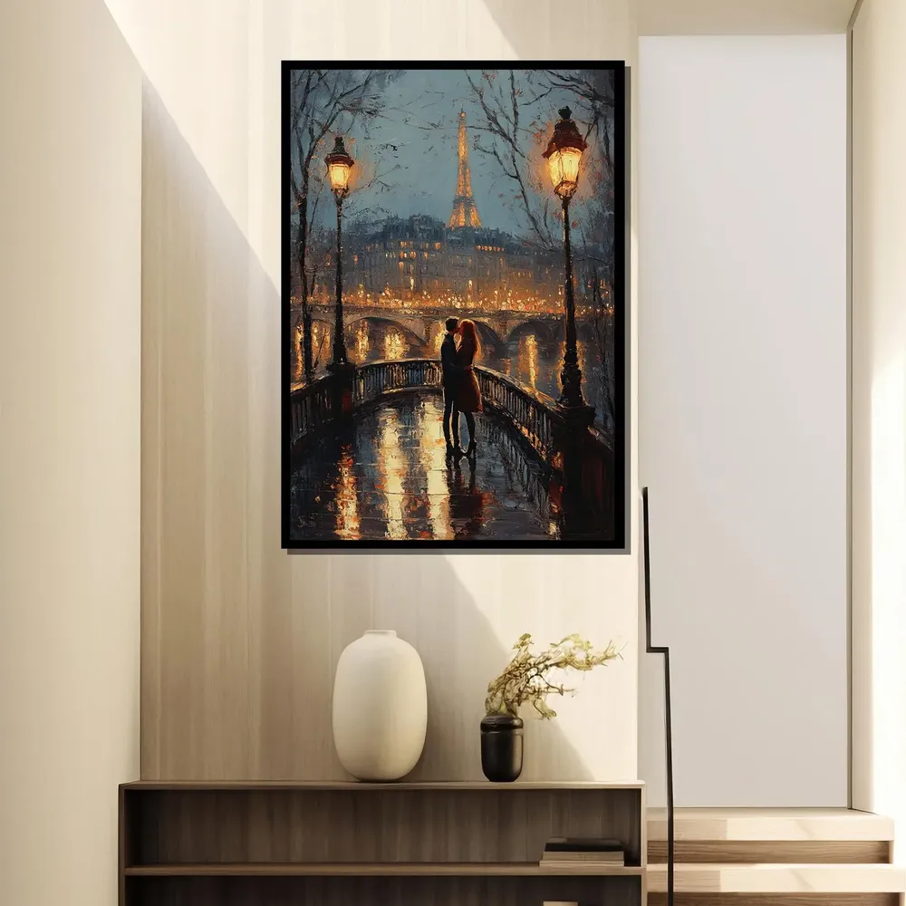 Romantic Couple Contemporary Travel Poster - Image 2