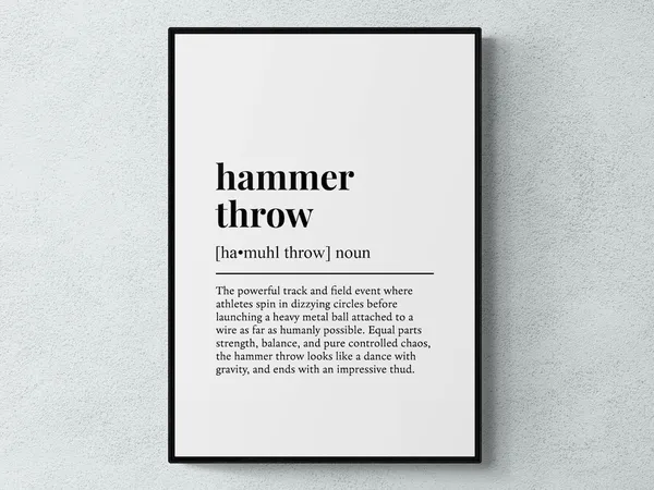 Hammer Throw Funny Definition Sport Art Print