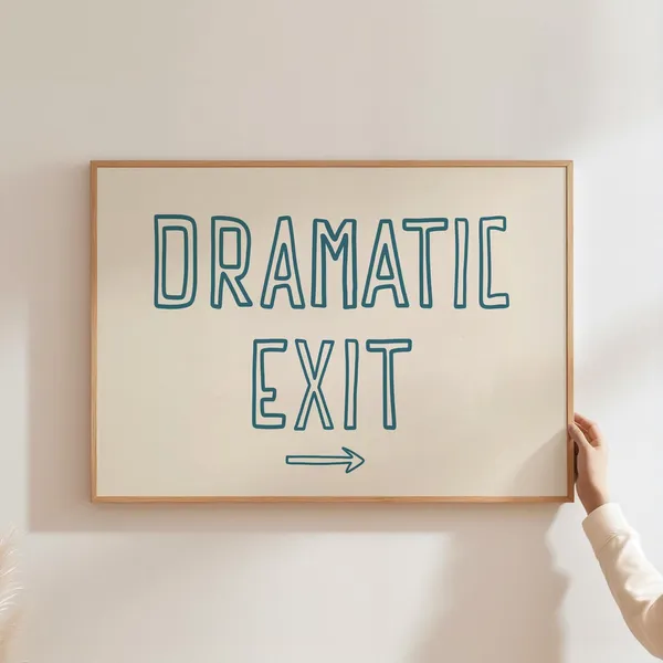 Dramatic Exit Hallway Art Print, Coastal Home Decor