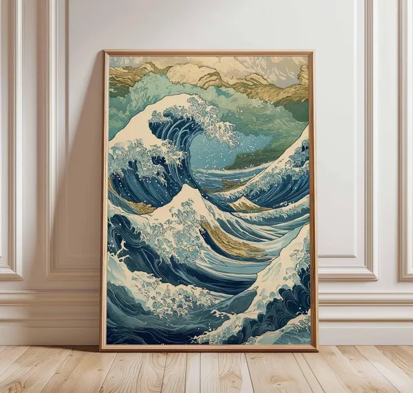Great Waves Japanese Wave Art Ocean Travel Poster