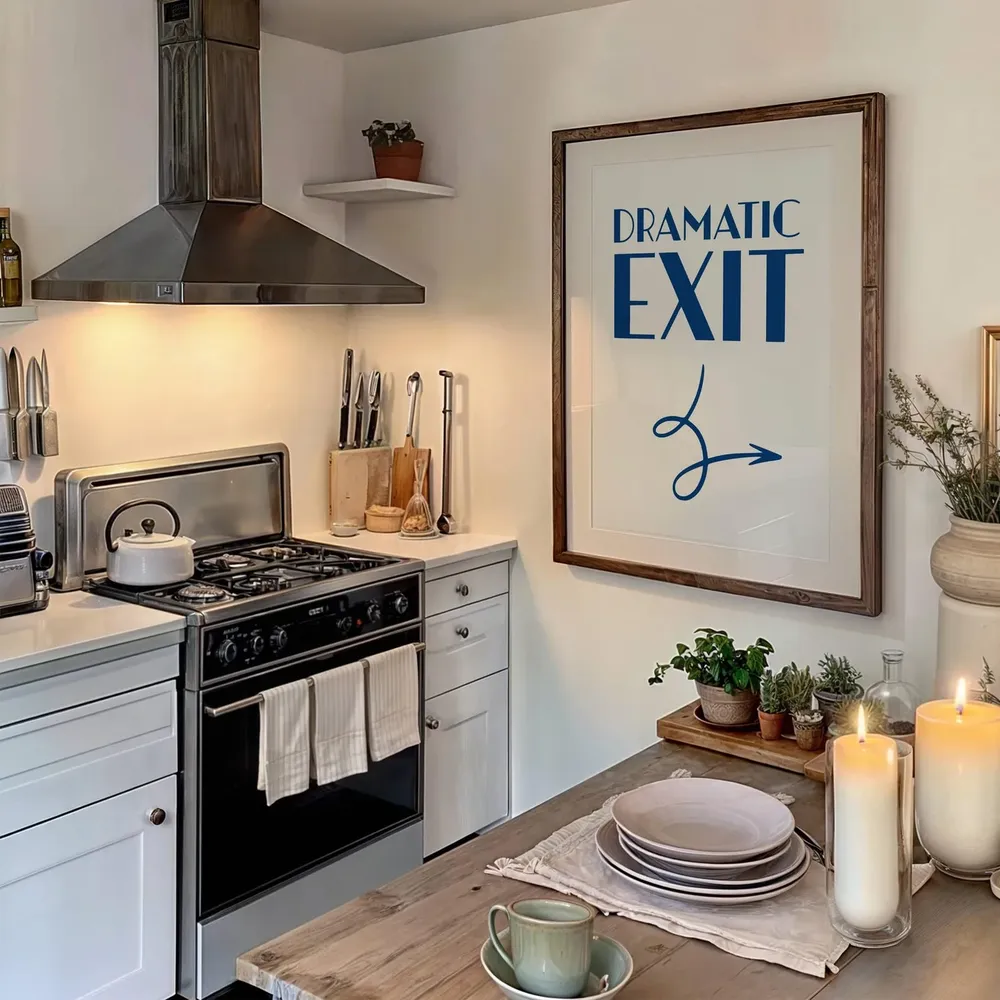 Dramatic Exit Theatre Lover Art Print, Drama Decor - Image 4