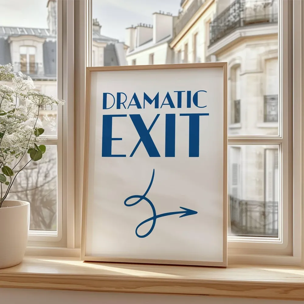 Dramatic Exit Theatre Lover Art Print, Drama Decor - Image 5