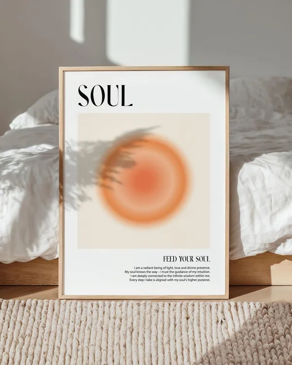 Soul Poster, Body Mind Spiritual Aura Art Print