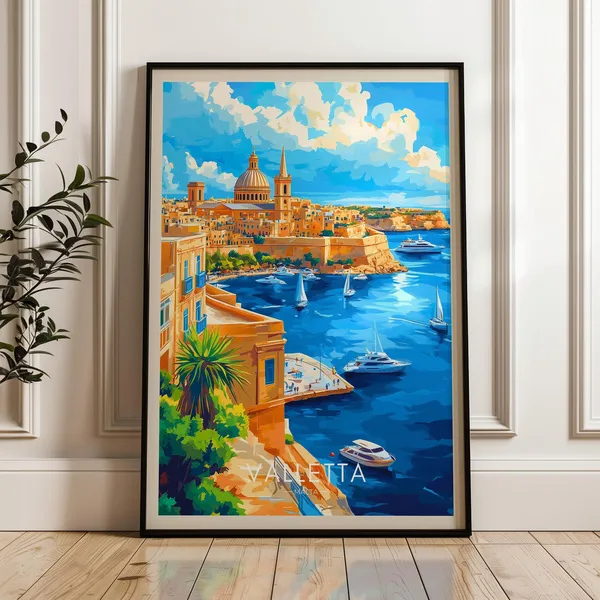 Valletta - Mediterranean Travel Poster
