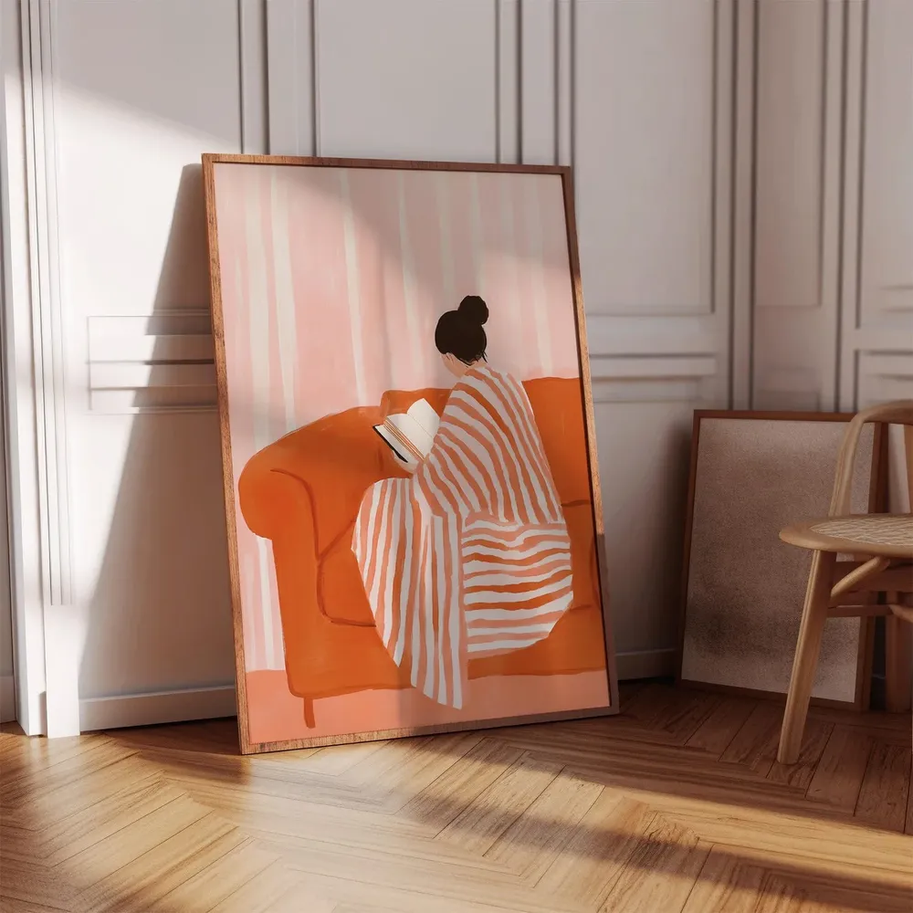 Woman Reading - Minimalist Travel Poster - Image 5