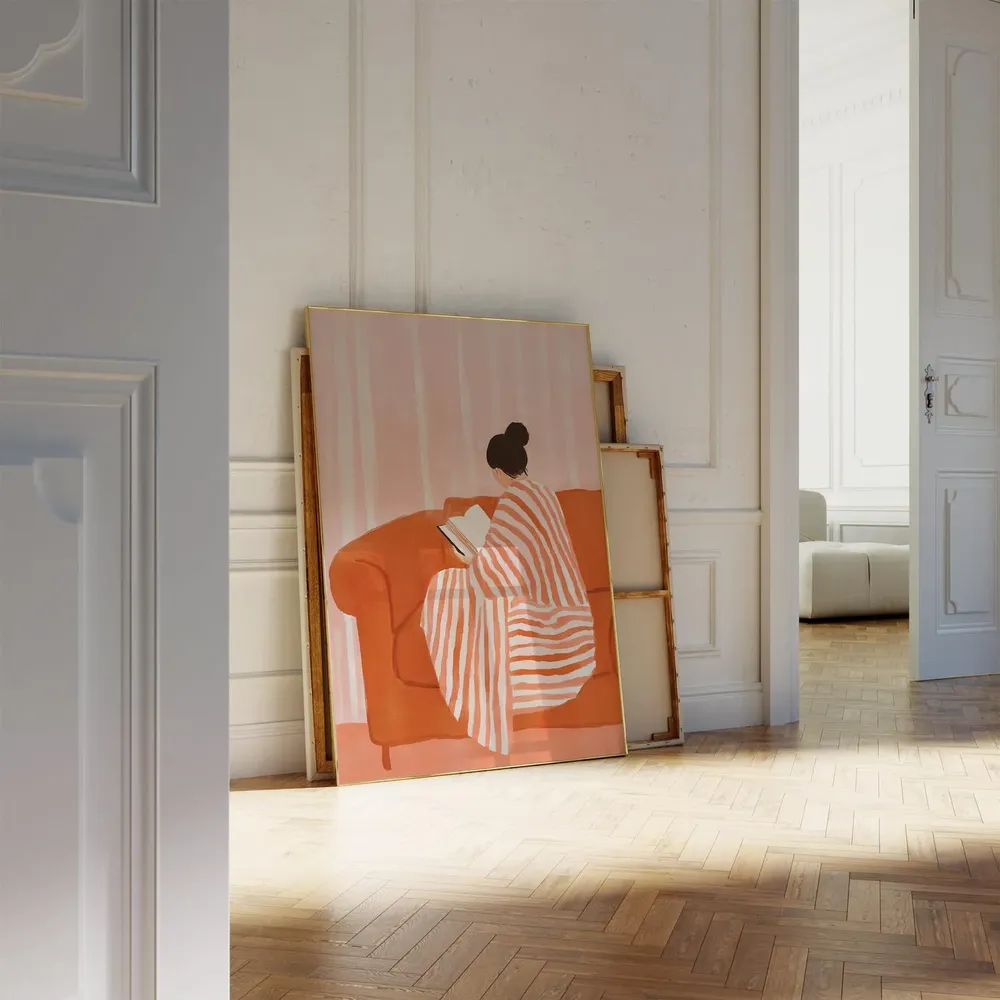 Woman Reading - Minimalist Travel Poster - Image 4