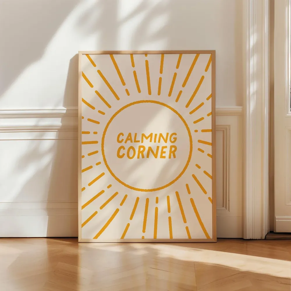 Calming Corner Retro Sun Therapy Office Art Print - Image 2