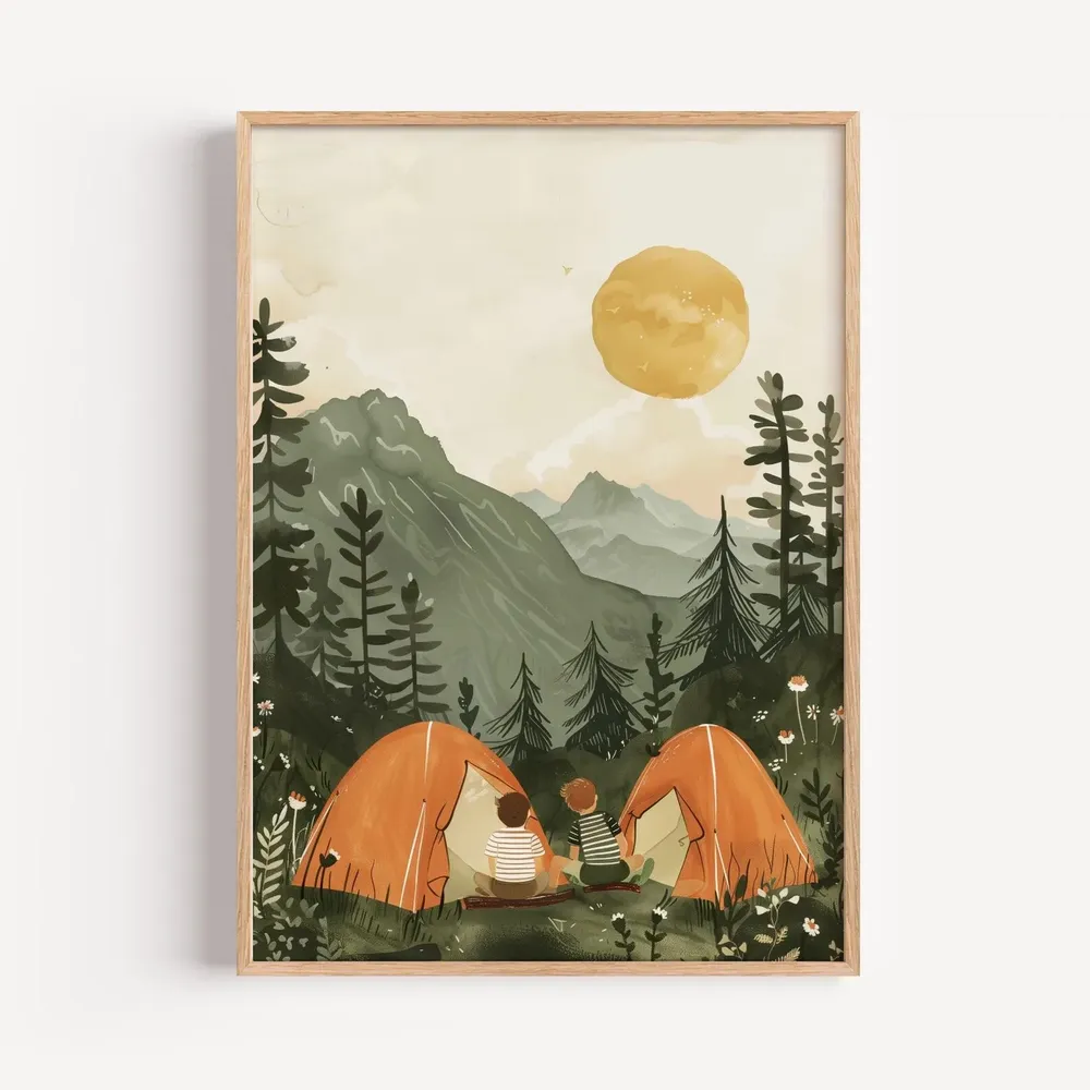 Vintage Camping Poster, Boys Room Adventure Wall Art Print - Image 3