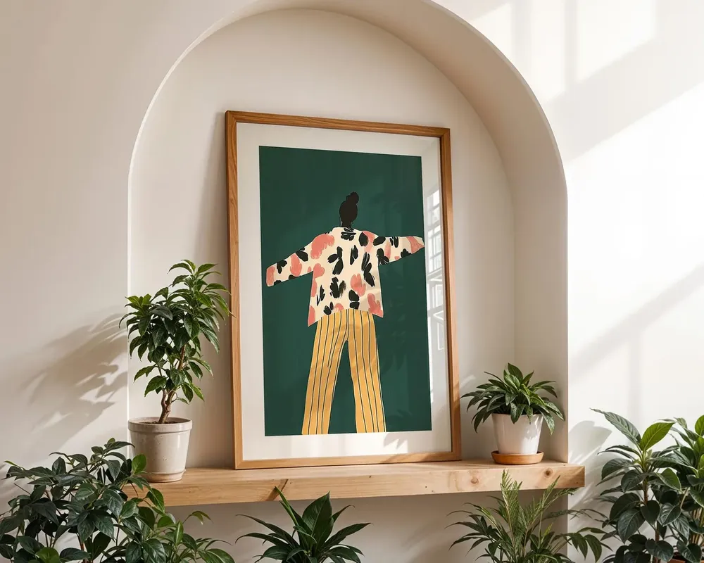 Minimalist Fashion Illustration, Stylish Woman Art Print - Image 3