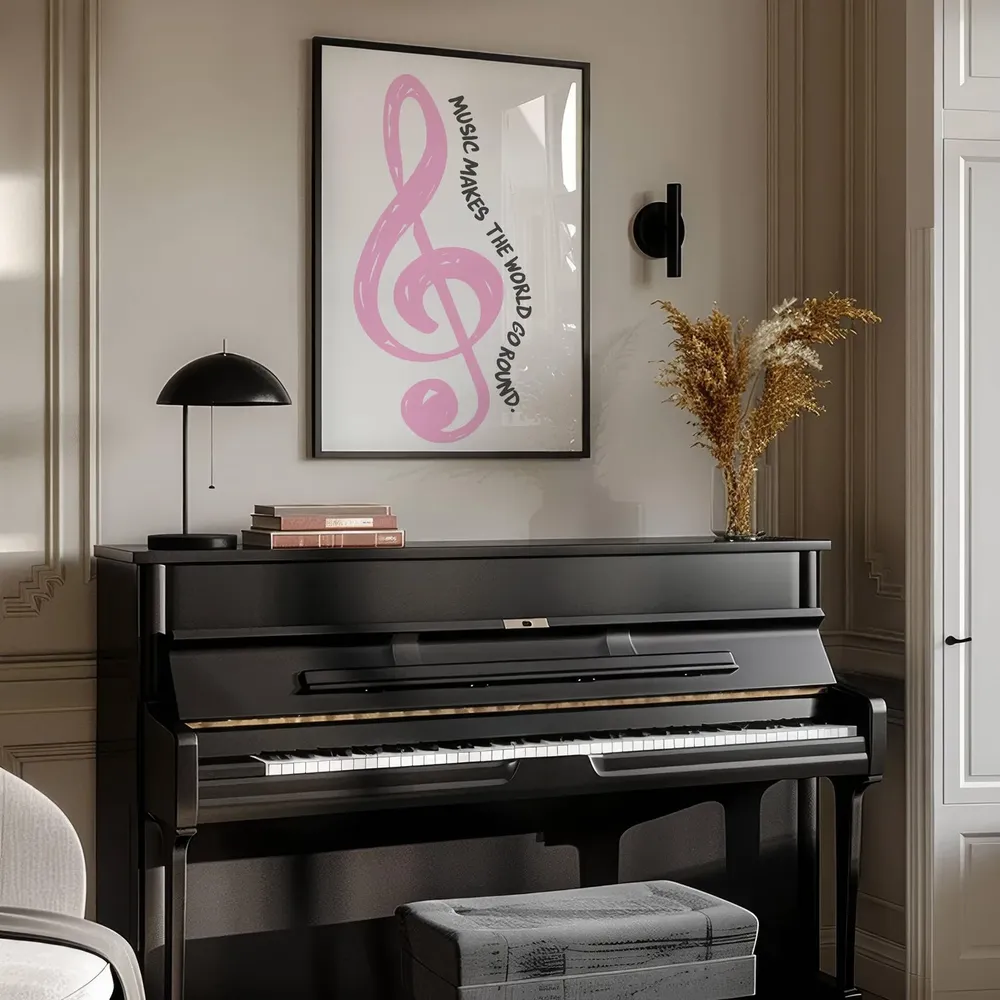 Retro Music Quote Poster, Treble Clef Classroom Decor - Image 2