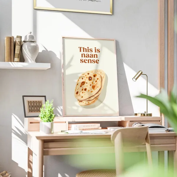 Naan Sense Funny Food Art Print
