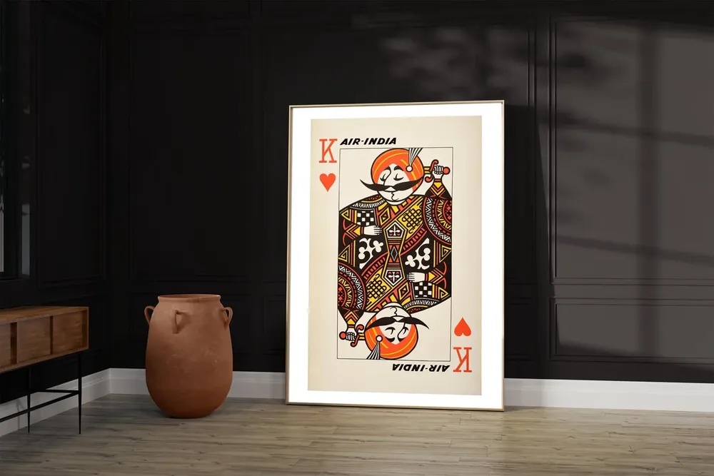 Air India Retro Travel Poster Art Print