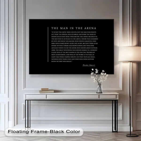 The Man In The Arena Inspirational Quote Art Print