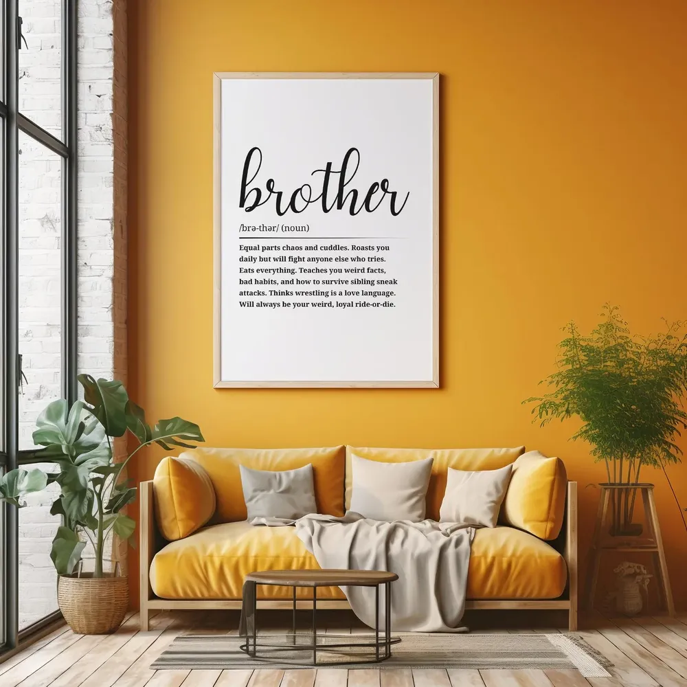 Brother Definition Poster, Funny Wall Art for Guys - Image 6