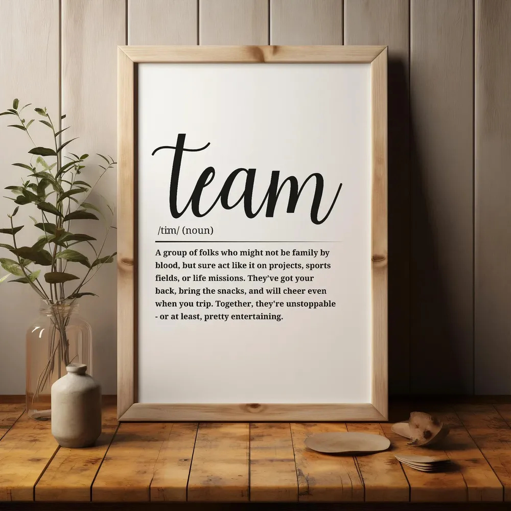 Team Definition Poster, Home or Office Decor - Image 3