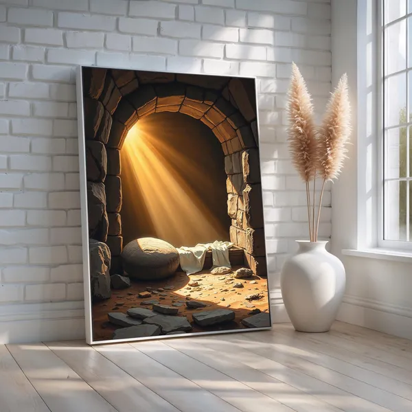 He Is Risen Empty Tomb Easter Art Print