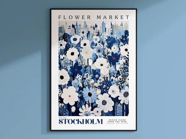 Stockholm Flower Market - Watercolor
