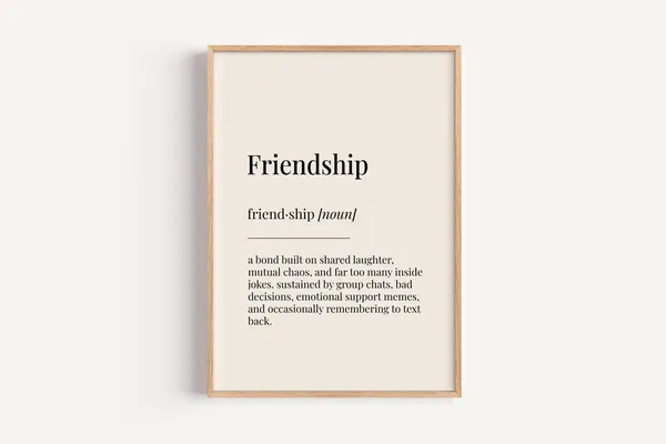 Friendship Definition Dictionary Poster Art Print