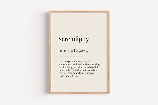 Serendipity Definition Dictionary Poster, Home Decor