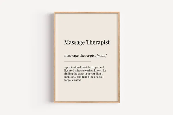 Massage Therapist Definition Art Print, Funny Office Decor