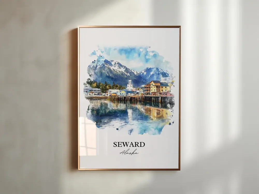 Seward Alaska Travel Poster, Kenai Peninsula - Image 5