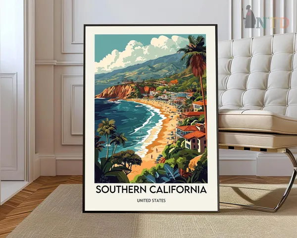 Southern Wall Art Print, Socal Poster