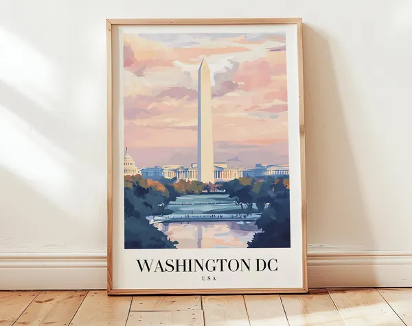 Washington Dc Personalized Gift Wall Art Print
