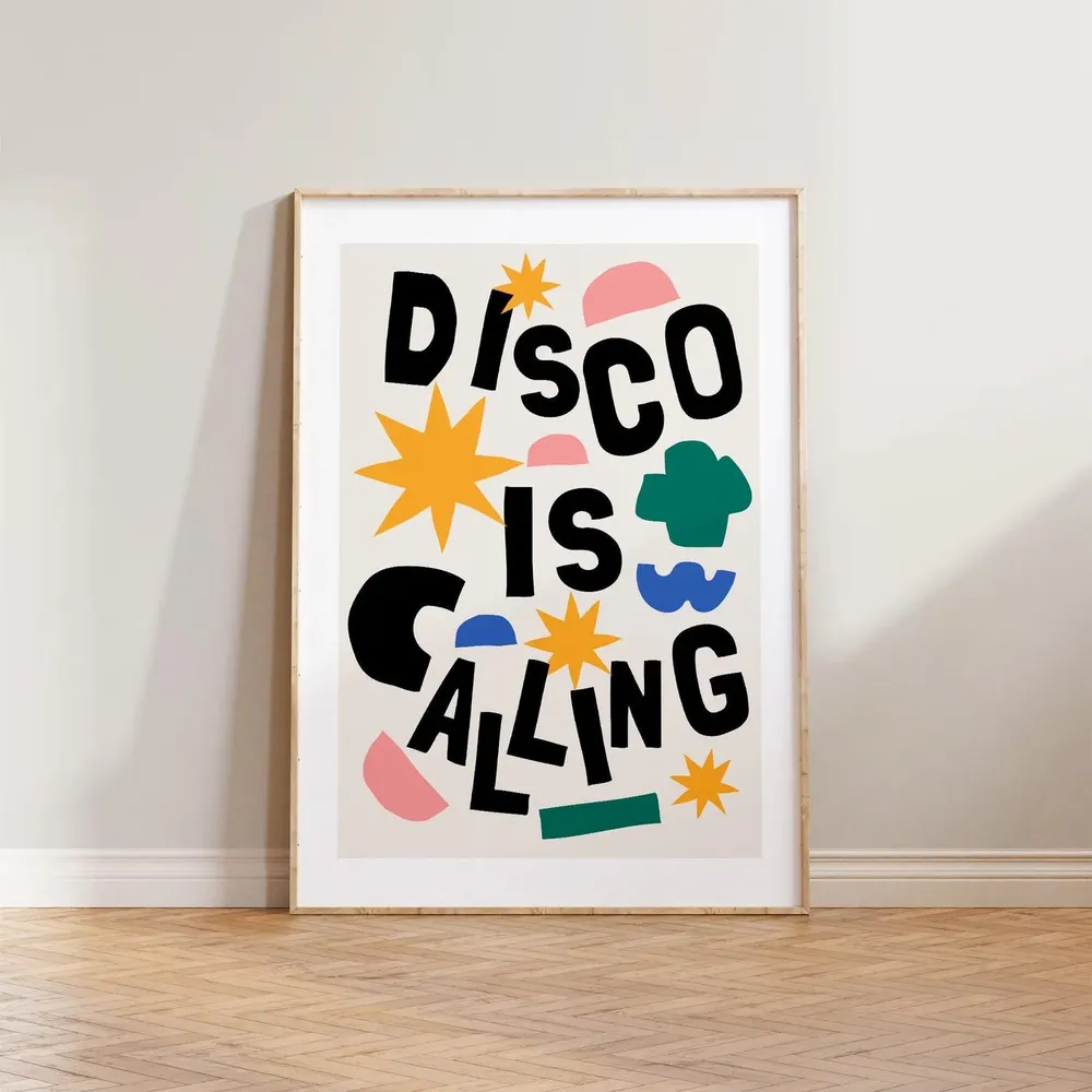 Disco Poster, Retro Living Room Art Print