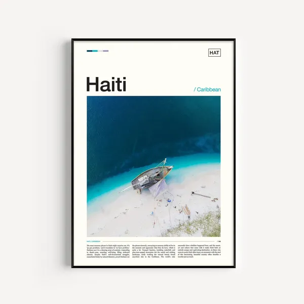 Haiti Travel Poster, Haitian Artwork