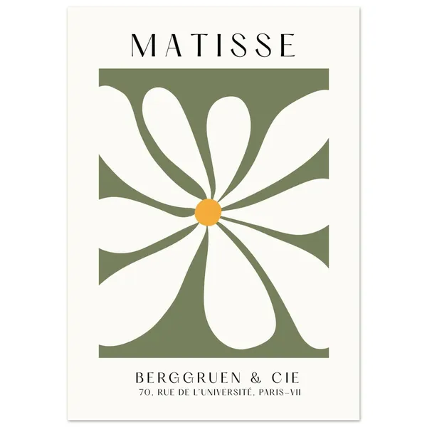 Sage Matisse Minimalist Floral Art Print
