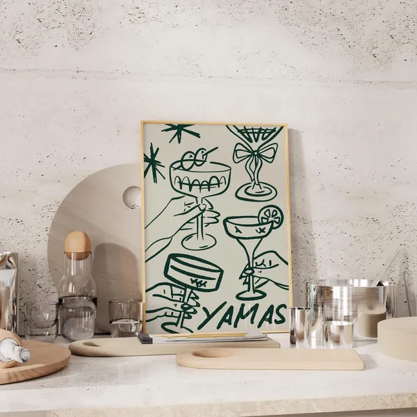 Greece Mediterranean Contemporary Beach Art Print