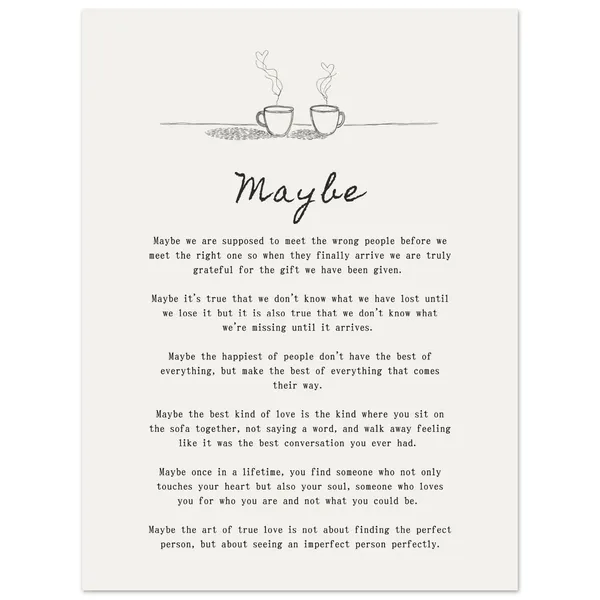 Maybe Poem Romantic Love Art Print, Anniversary Gift