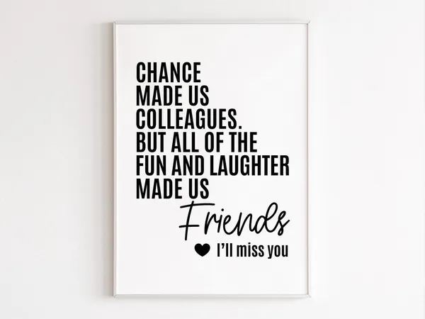 I'll Miss You Coworker Goodbye Art Print