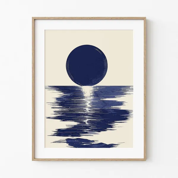 Coastal Breeze Ocean Sunset Vintage Beach Art Print