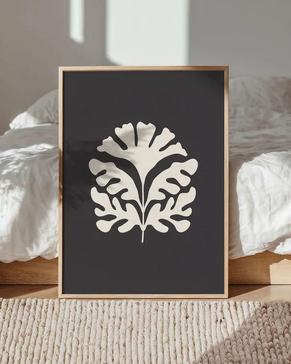 Abstract Plant Poster, Boho Botanical Wall Art