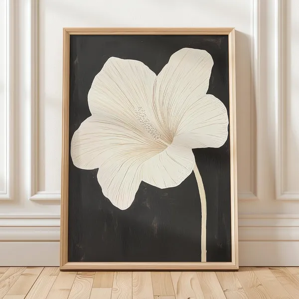 Minimalist Floral Art Print, Modern Botanical Line