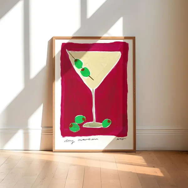 Dry Martini Abstract Kitchen Art Print