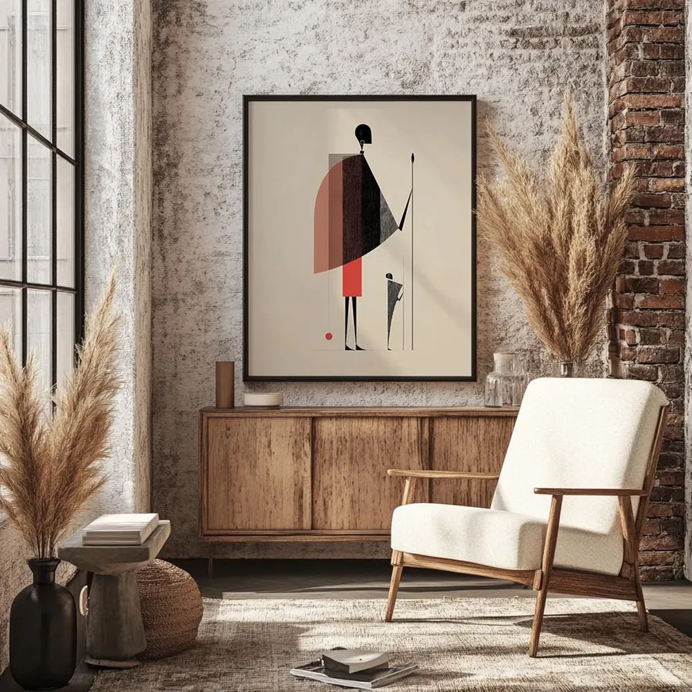 Masai African Art Print, Tribal Wall Decor