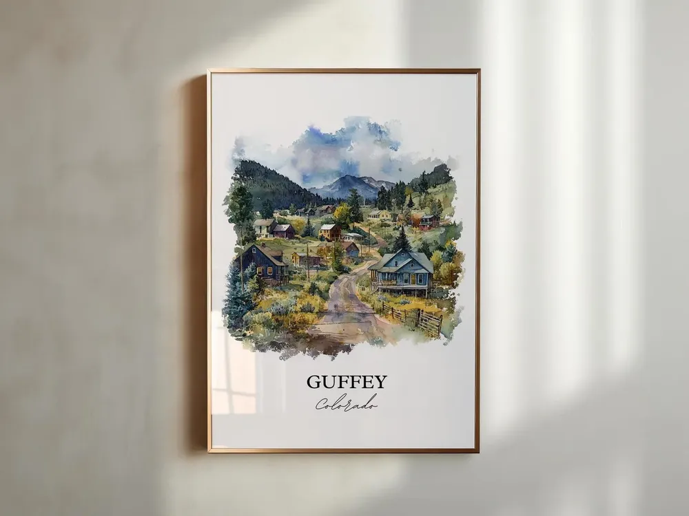 Guffey Co Watercolor Travel Poster, Colorado - Image 5