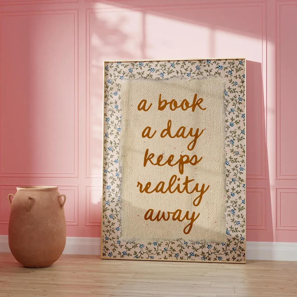 Vintage Book Art Reading Nook Poster for Readers - Image 4