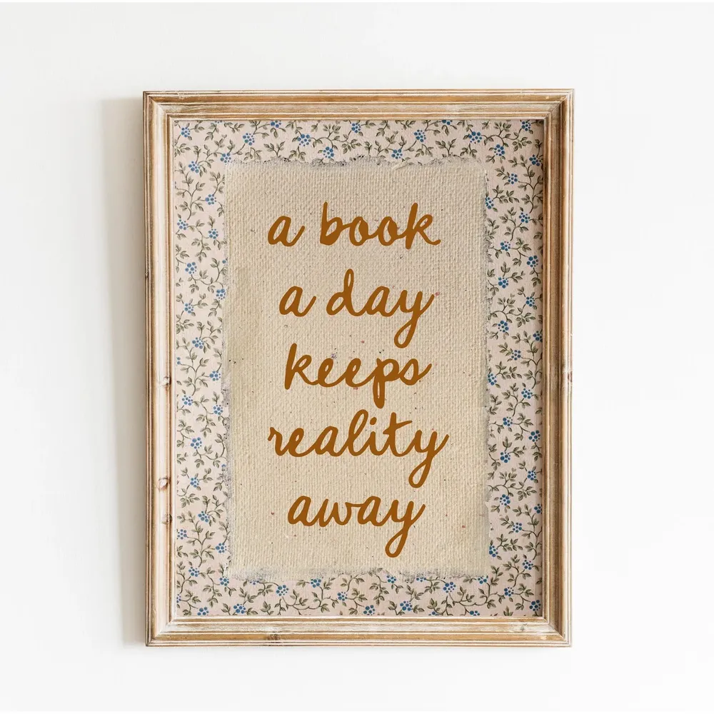 Vintage Book Art Reading Nook Poster for Readers - Image 2