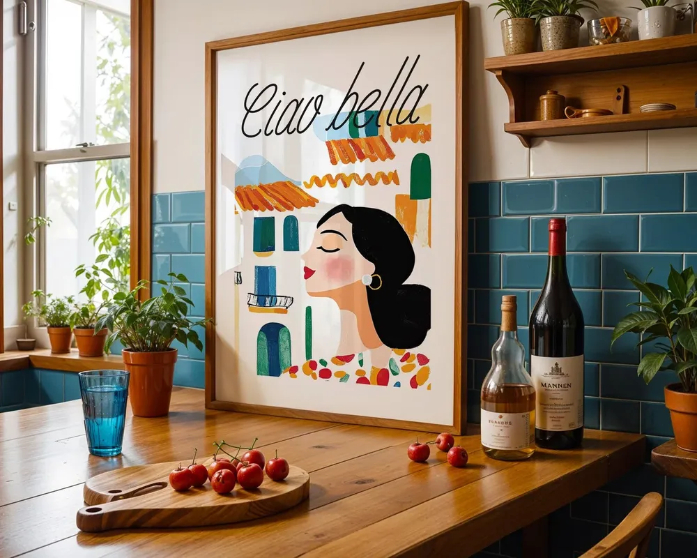 Ciao Bella Hello Beautiful Mediterranean Woman Travel Poster - Image 6
